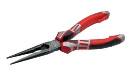 Klešta špic prava 205 mm DIN ISO 5745, dug pljosnato-okrugli oblik sa nazubljenim čeljustima, kaljena sečiva i SoftGripp ergonomske ručke sa SystemSocket-om NWS